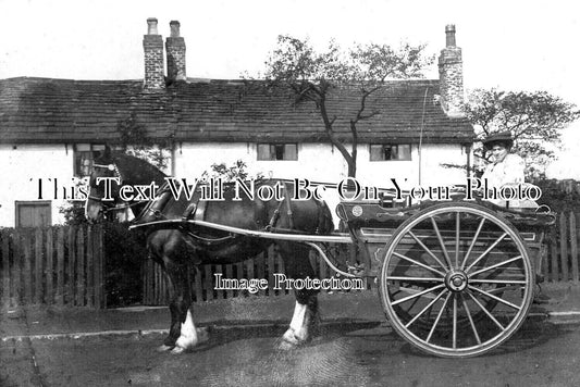 YO 12796 - Horse & Milk Cart, Halifax Area, Yorkshire