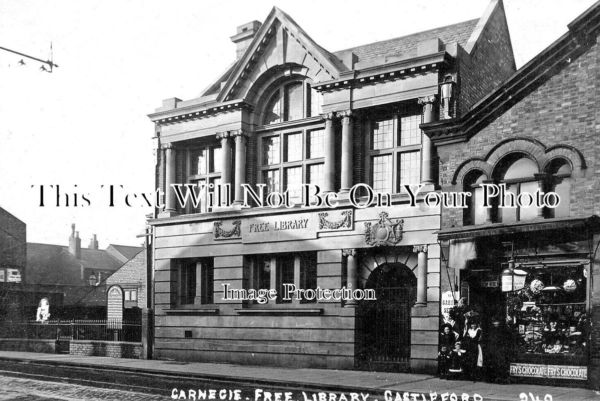 YO 12826 - Carnegie Free Library, Castleford, Yorkshire