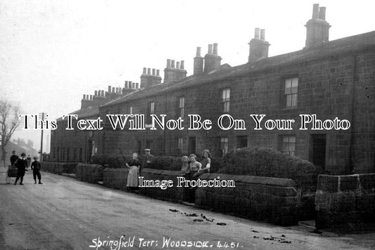 YO 12840 - Springfield Terrace, Woodside, Yorkshire c1915