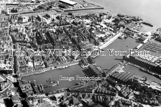 YO 12892 - Hull Docks From The Air, Yorkshire