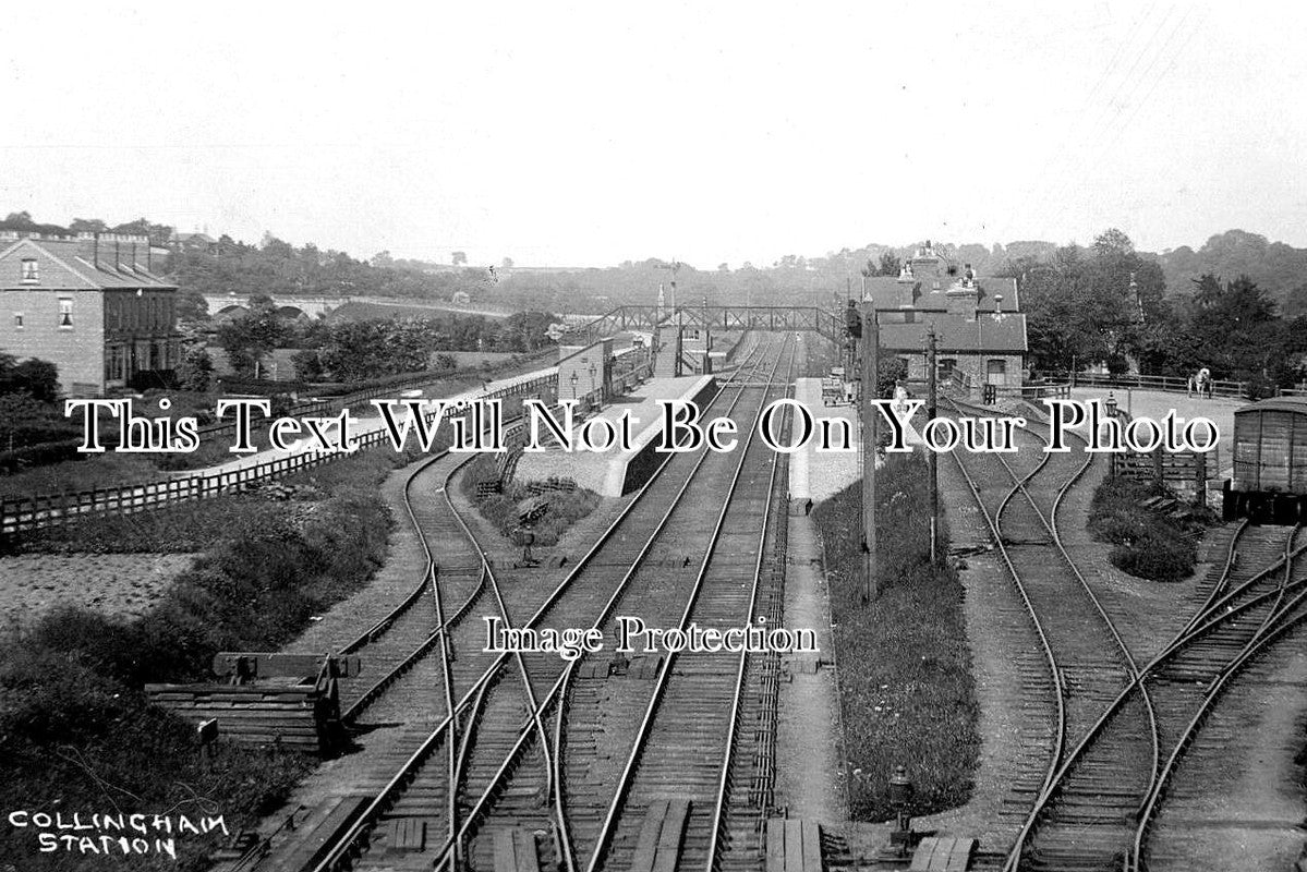 YO 12901 - Collingham Railway Station, Yorkshire c1906