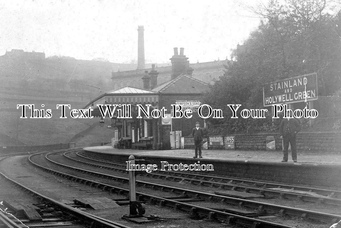 YO 12930 - Stainland & Holywell Green Railway Station, Yorkshire