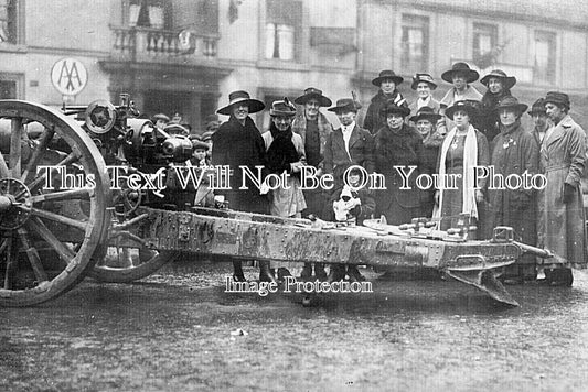 YO 12957 - WW1 Gun Carriage, Market Place, Driffield, Yorkshire 1915