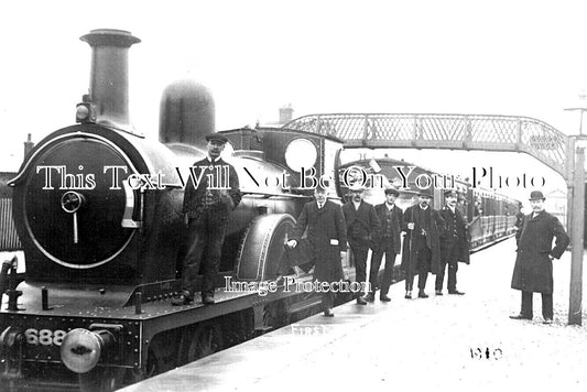 YO 12979 - First Train Through Tickhill Railway Station, Yorkshire 1910