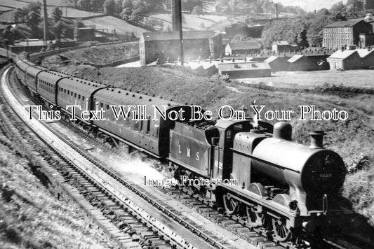 YO 12986 - LMS Locomotive Train At Luddenden Foot, Yorkshire