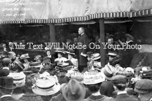 YO 12995 - Clifton Wesleyan Church Stone Laying, Yorkshire 1908