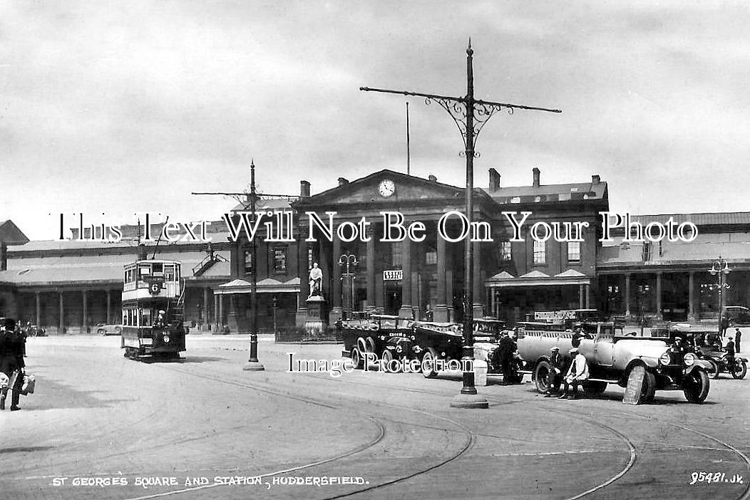 YO 13011 - St Georges Square & Railway Station, Huddersfield, Yorkshire