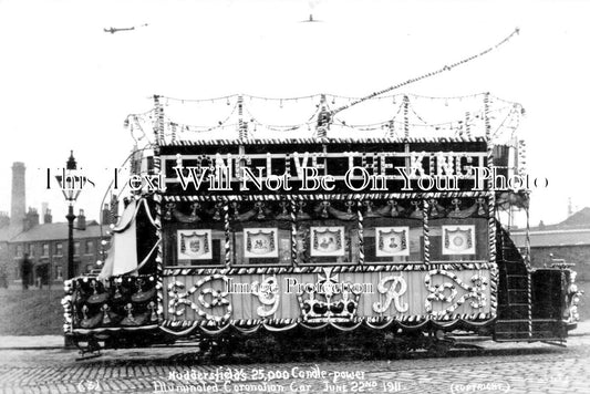 YO 13043 - Illuminated Tram Car, Huddersfield, Yorkshire 1911