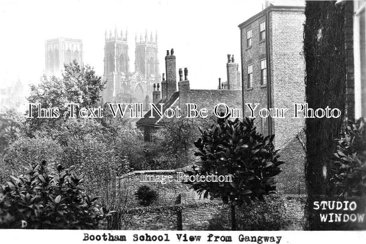 YO 13124 - Bootham School View From Gangway, York, Yorkshire