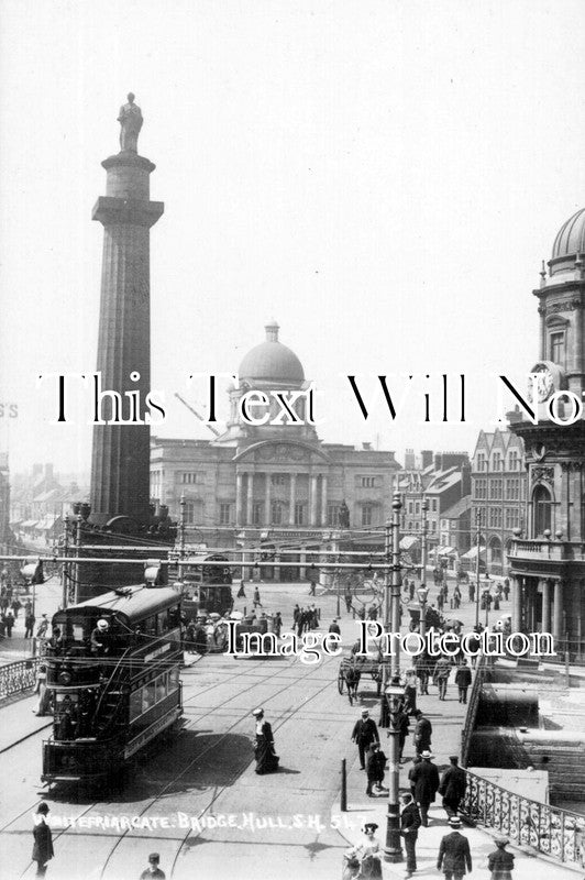 YO 13133 - Tram Car At Whitefriargate Bridge, Hull, Yorkshire