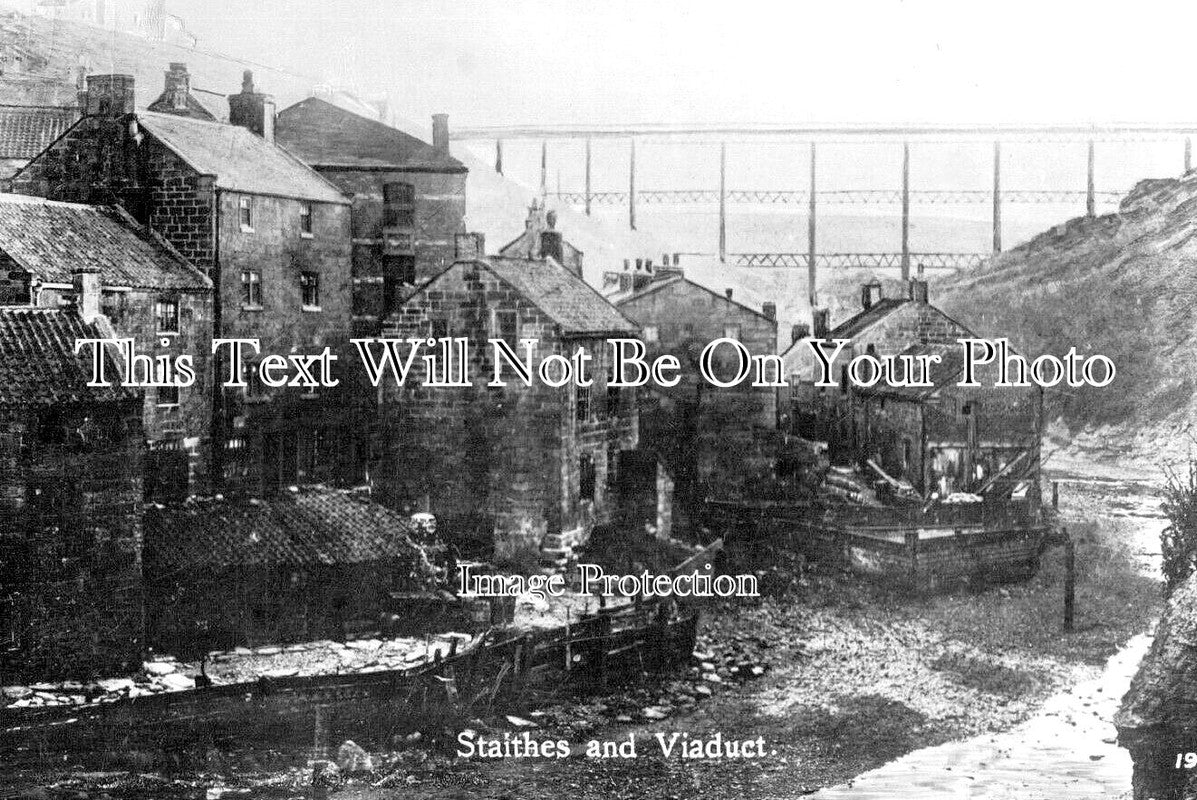 YO 13151 - Staithes & Viaduct, Yorkshire c1923