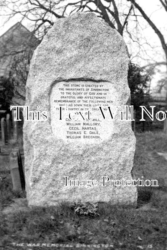 YO 13183 - The War Memorial, Sinnington, Yorkshire