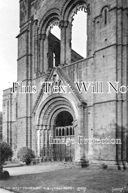 YO 13198 - West Doorway, Kirkstall Abbey, Yorkshire