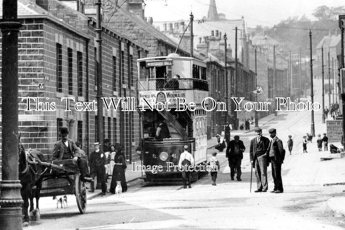 YO 13200 - Tram Car To Warsboro Dale, Barnsley, Yorkshire c1910