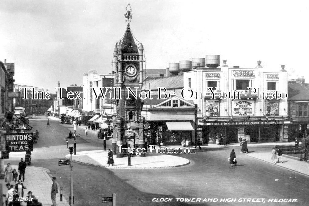 YO 13210 - Clock Tower & High Street, Redcar, Yorkshire