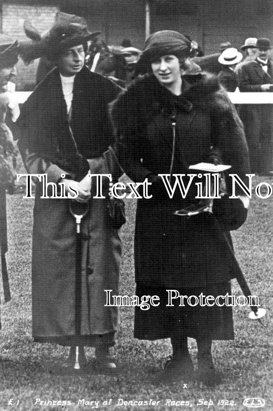 YO 13287 - Princess Mary At Doncaster Races, Yorkshire 1922
