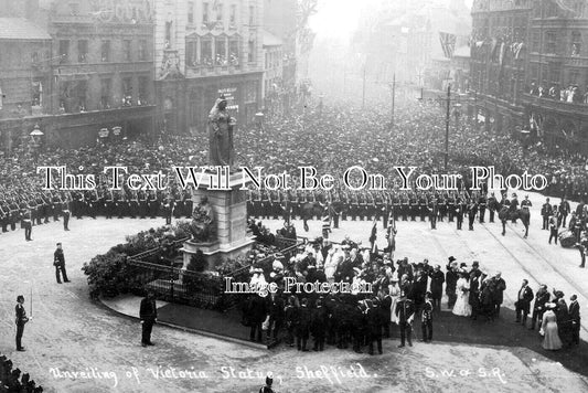 YO 13357 - Unveiling Of Victoria Statue, Sheffield, Yorkshire 1905
