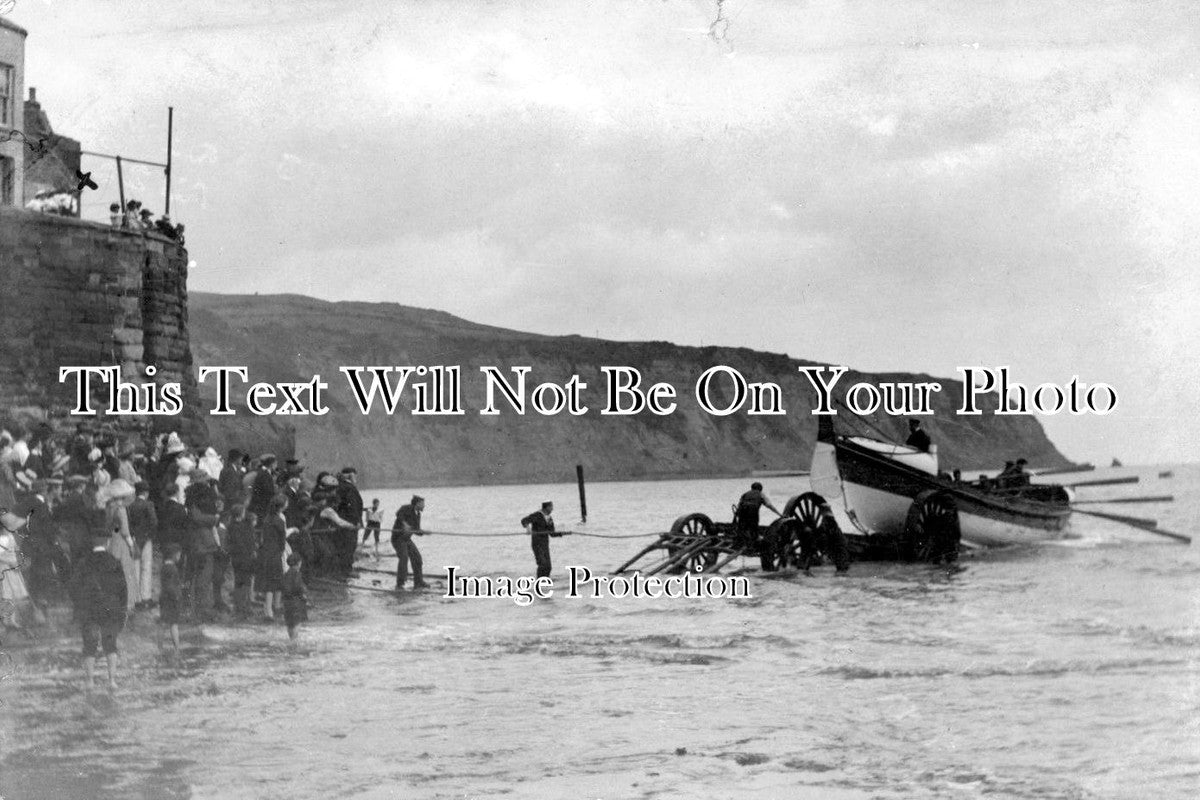 YO 1353 - Lifeboat Launch, Robin Hood's Bay, Yorkshire