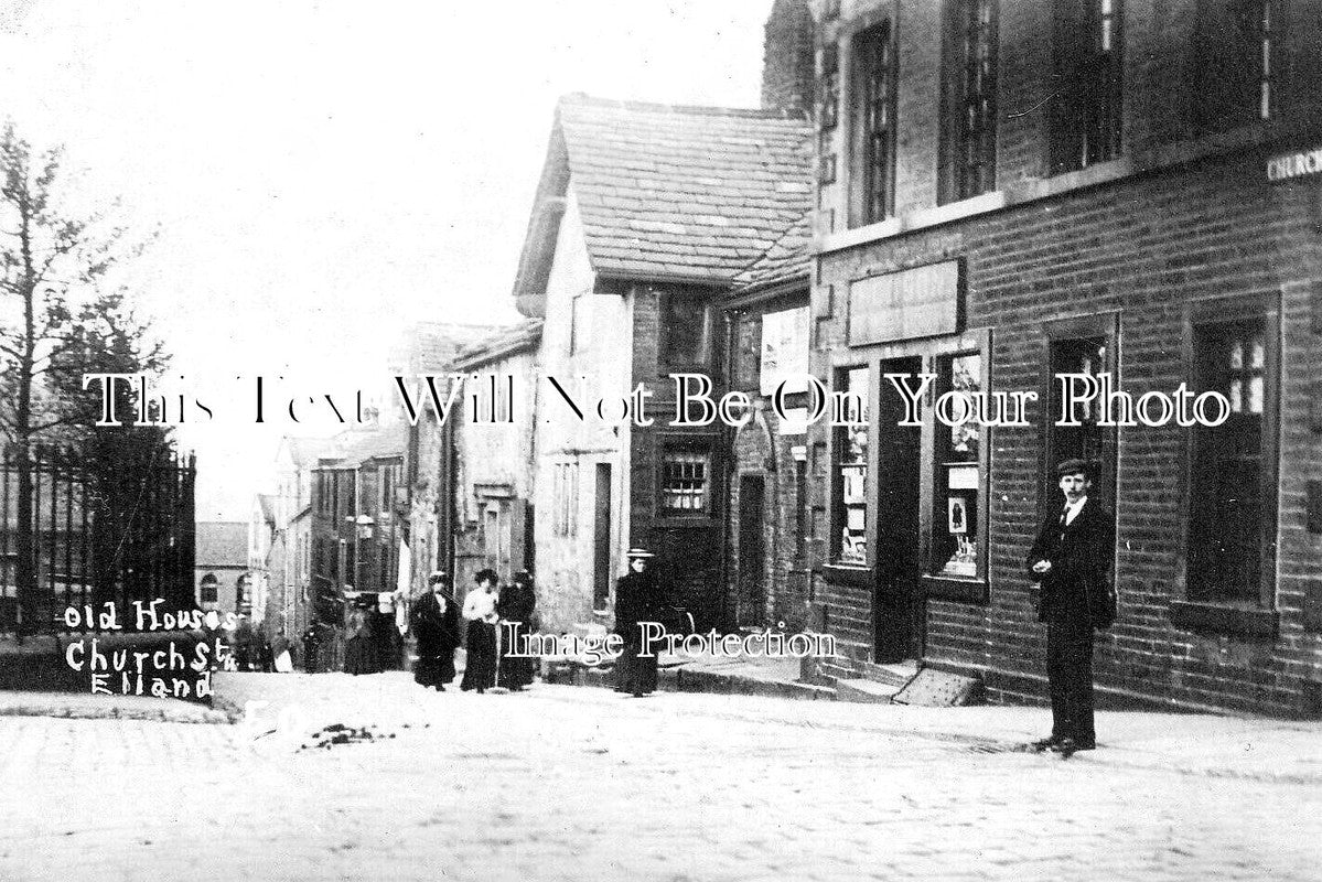 YO 13536 Old Houses, Church Street, Elland, Halifax, Yorkshire JB