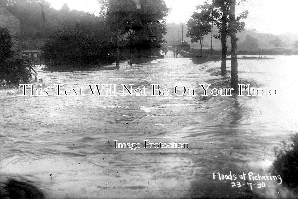 YO 13612 - Floods At Pickering, Yorkshire 1930