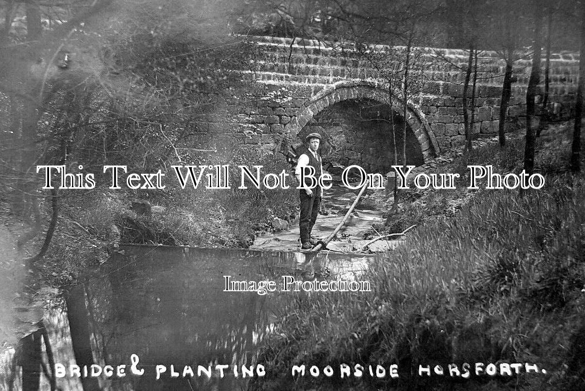YO 13645 - Bridge & Planting, Moorside, Horsforth, Yorkshire
