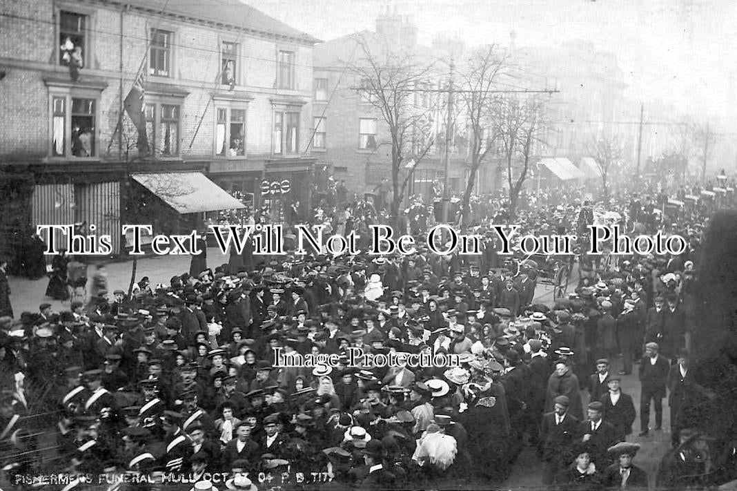 YO 1436 - Fishermans Funeral, Russian Outrage, Hull, Yorkshire 1904