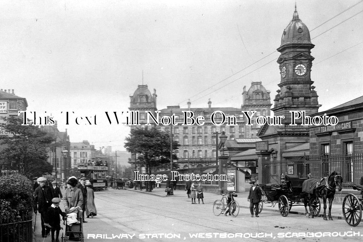 YO 1681 - Railway Station, Westborough, Scarborough, Yorkshire c1915