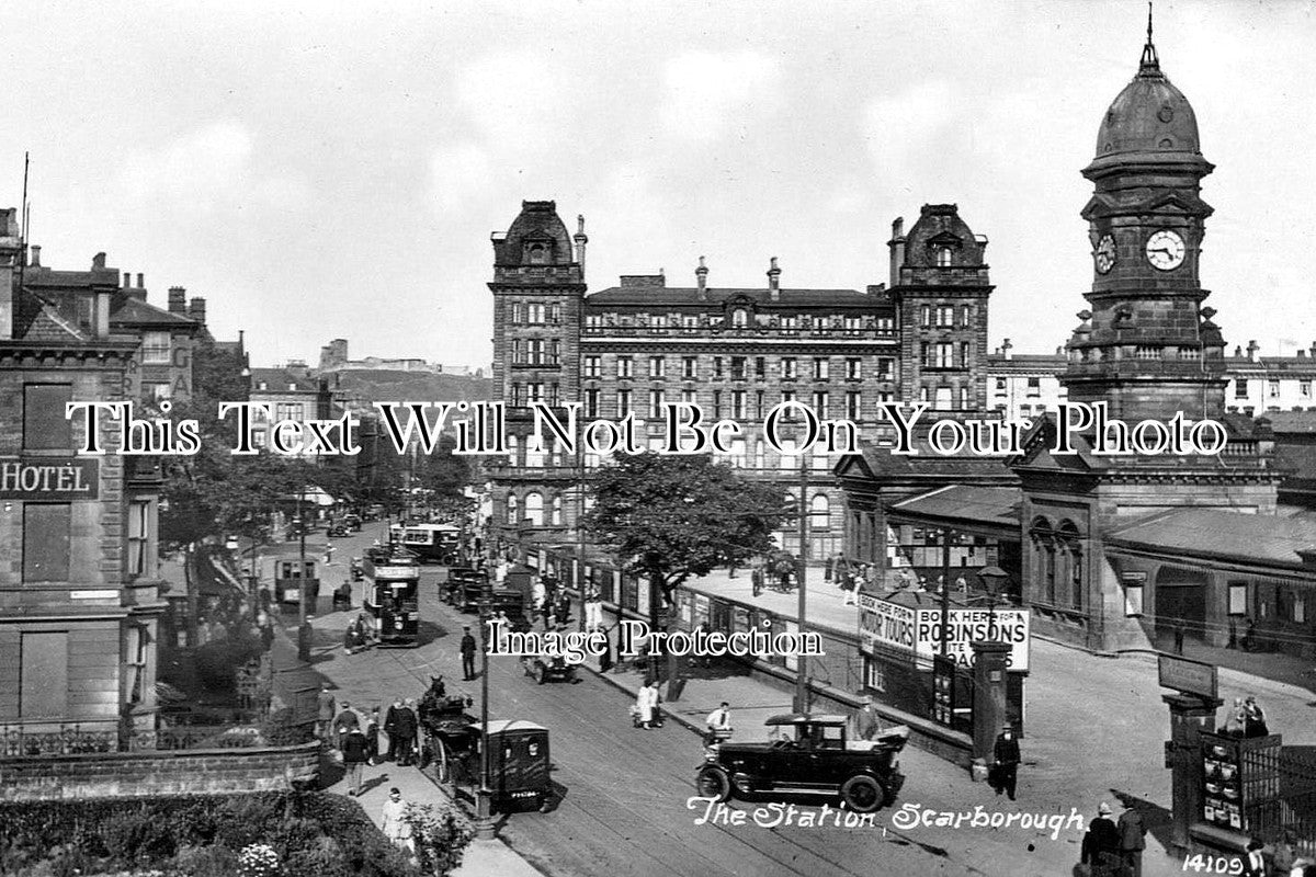 YO 1710 - The Railway Station, Scarborough, Yorkshire c1930