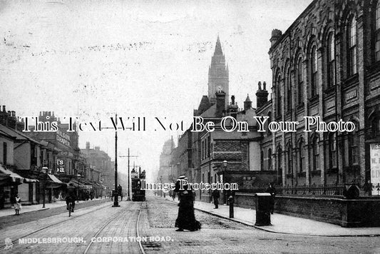 YO 174 - Corporation Road, Middlesbrough, Yorkshire c1915