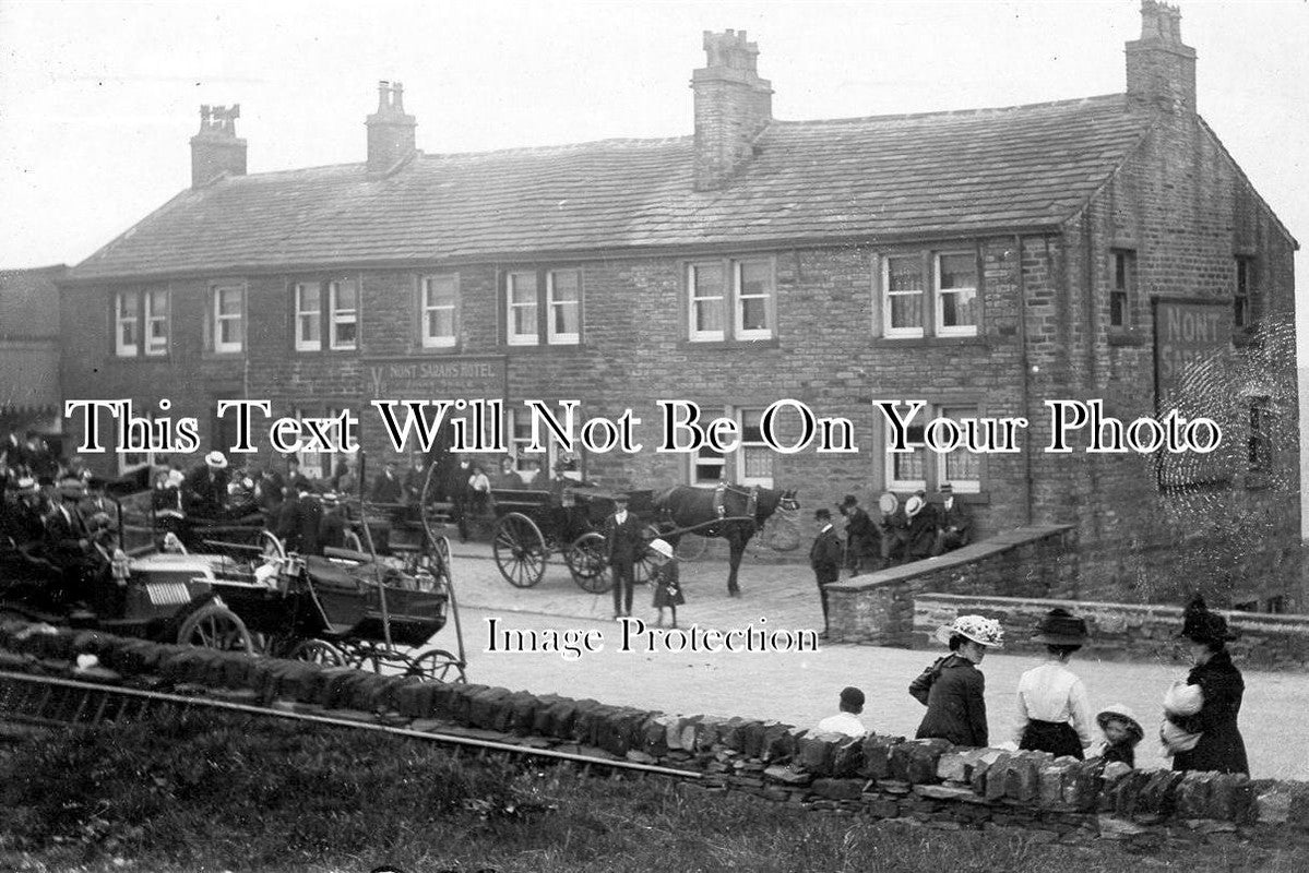 YO 1760 - Nont Sarah's Hotel Pub, Scammonden, Huddersfield, Yorkshire c1912