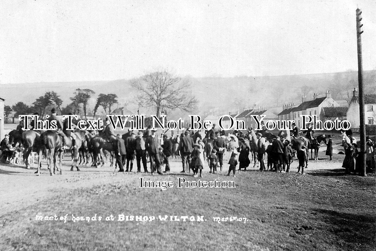 YO 1805 - Meet Of Fox Hounds, Bishop Wilton, Yorkshire