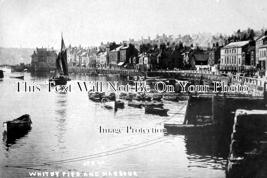 YO 1871 - Whitby Pier & Harbour, Yorkshire