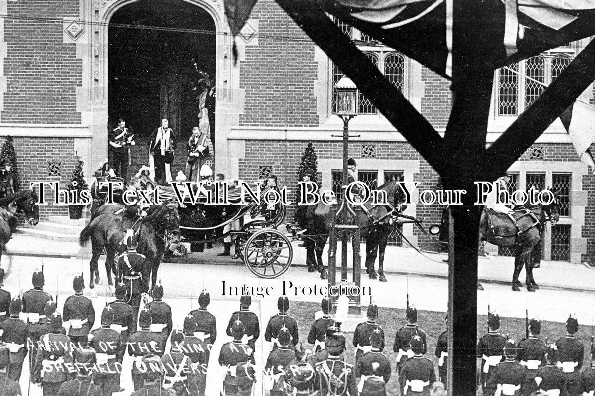 YO 1945 - Arrival Of The King, Sheffield University, Yorkshire 1905