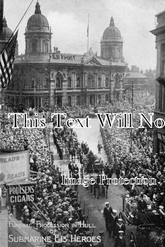 YO 1957 - Funeral Procession In Hull, Submarine E13 Heroes, Yorkshire