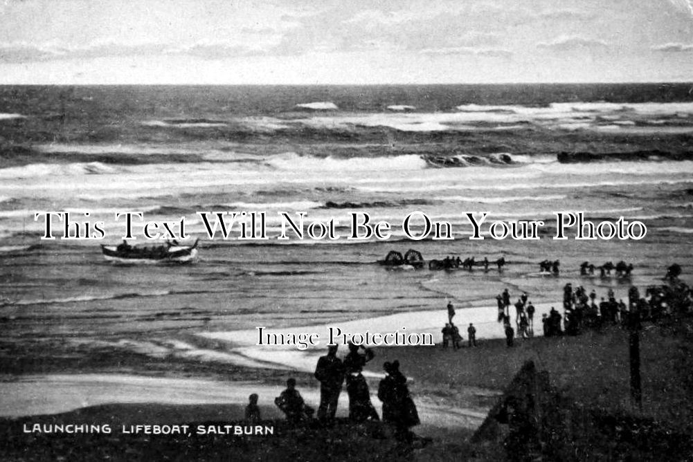 YO 1963 - Launching The Lifeboat, Saltburn By The Sea, Yorkshire