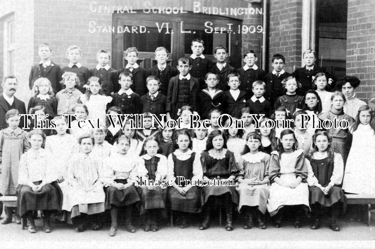 YO 2053 - Central School Group, Bridlington, Yorkshire 1909