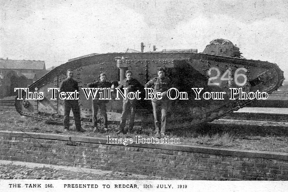 YO 2066 - WW1 Tank 246 Presented To Redcar, Yorkshire 1919