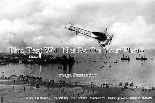 YO 2067 - B C Hucks Flying Over The South Bay, Scarborough, Yorkshire