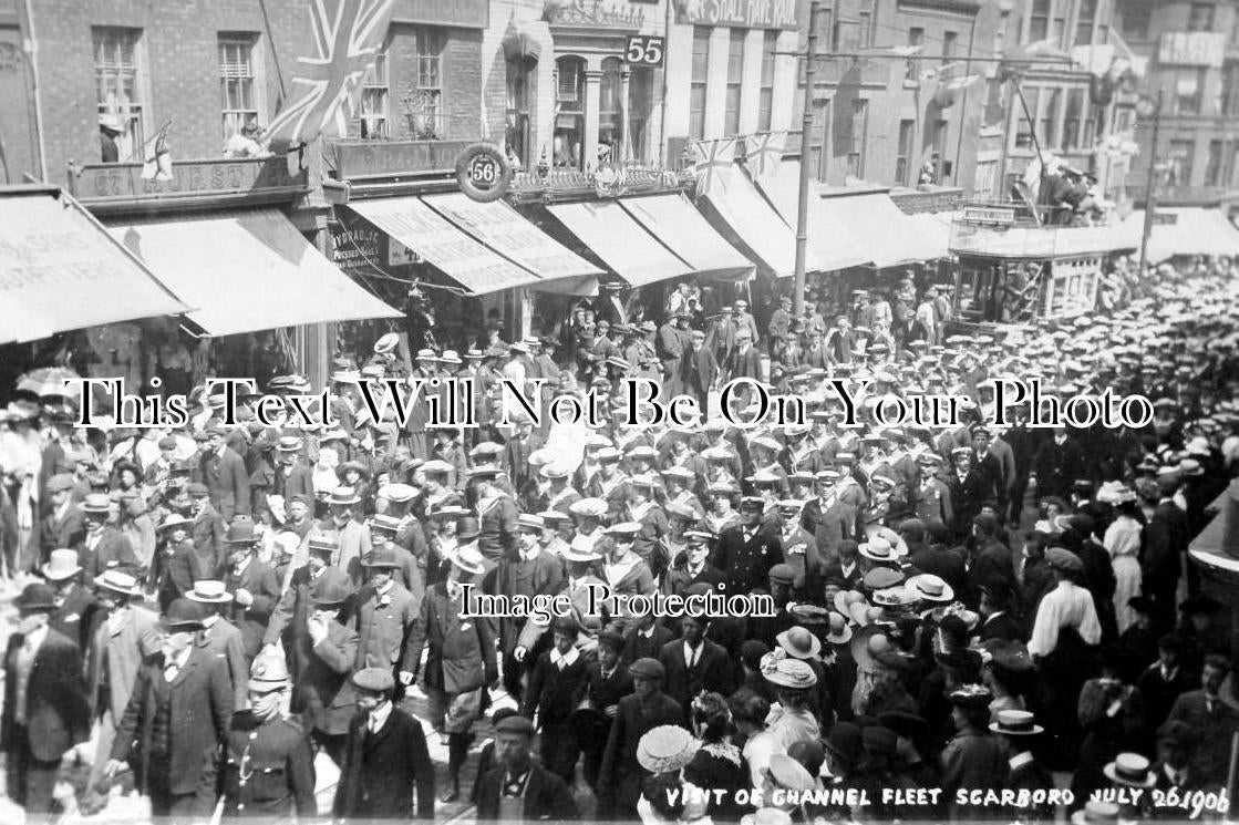 YO 2107 - Visit Channel Fleet, Scarborough, Yorkshire 1906