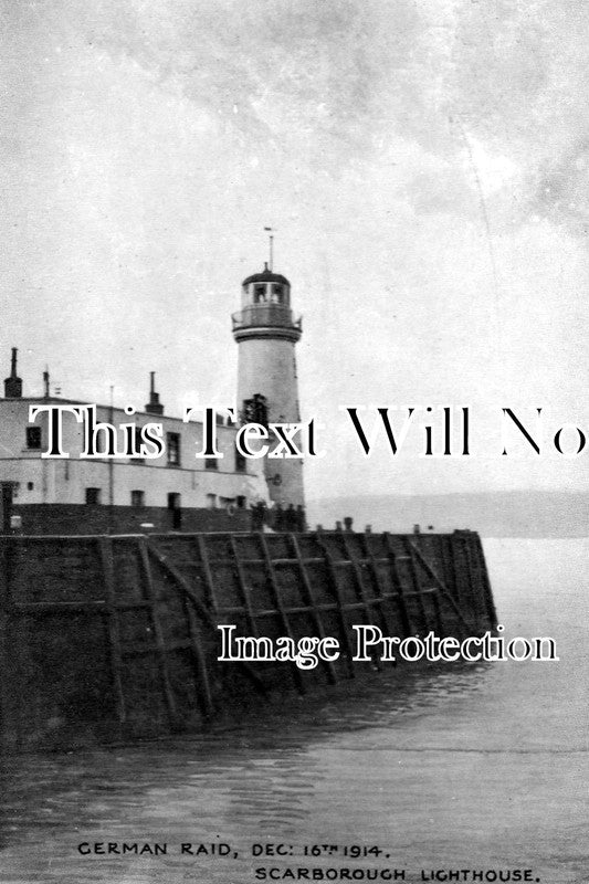 YO 2116 - German Bombardment Damage To Lighthouse, Scarborough, Yorkshire WW1