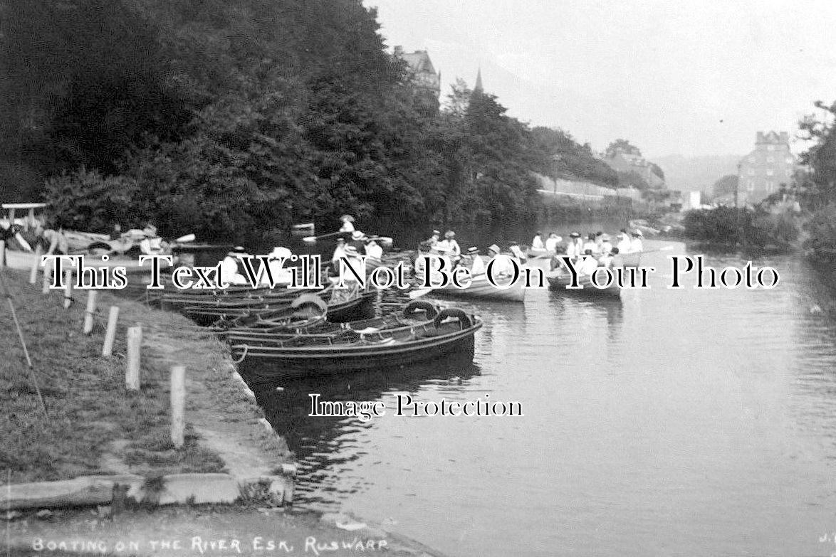 YO 2152 - Boating On The River Esk, Ruswarp, Yorkshire