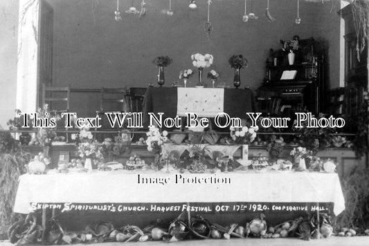 YO 2195 - Skipton Spiritualists Church Harvest Festival, Co-Operative Hall, Yorkshire 1920