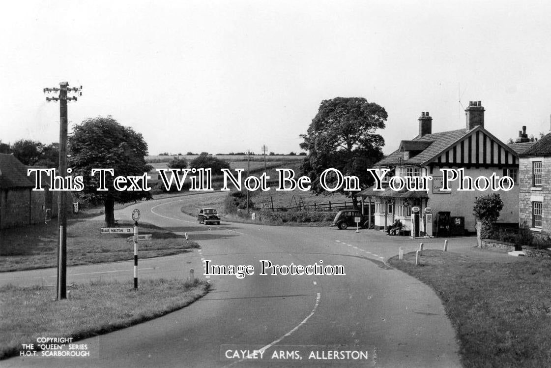 YO 2212 - Cayley Arms Pub Petrol Pumps, Allerston, Yorkshire