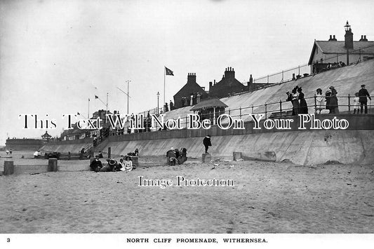 YO 2265 - North Cliff Promenade, Withernsea, Yorkshire c1912