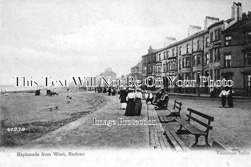 YO 232 - Esplanade From West, Redcar, Yorkshire