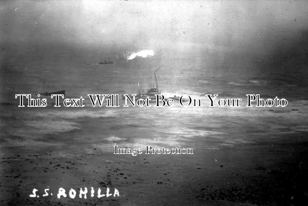 YO 2362 - SS HMHS Rohilla Wreck Shipwreck, Saltwick, Whitby, Yorkshire 1914