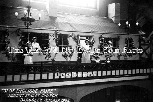 YO 2451 - Olde English Faire, Regent Street Church, Barnsley, Yorkshire 1908