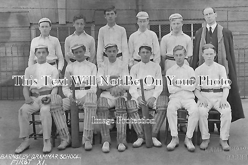 YO 2452 - Cricket Team, Barnsley Grammar School, Yorkshire