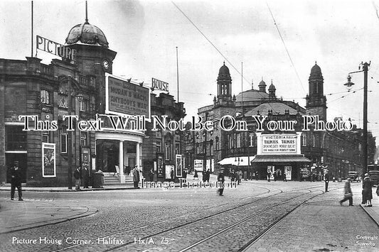 YO 2473 - Picture House Corner, Halifax, Yorkshire c1936