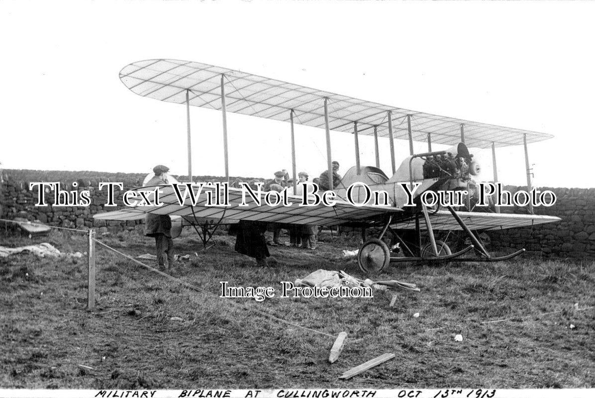 YO 2561 - Military Biplane At Cullingworth, Yorkshire 1913